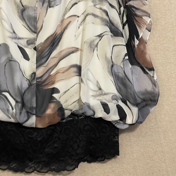 Dressbarn Blouse Women's Large Black, Gray, White Sleeveless - Picture 11 of 11